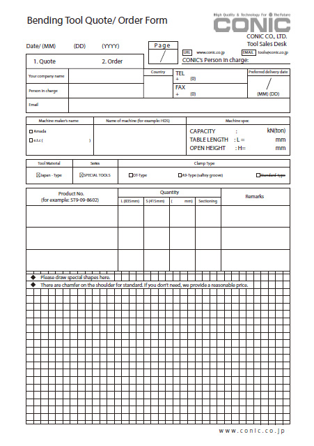 AMADA TYPE [JAPAN Series] SPECIAL Tooling