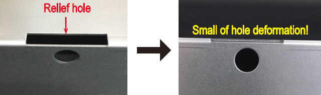 Add relief holes Fig. 2