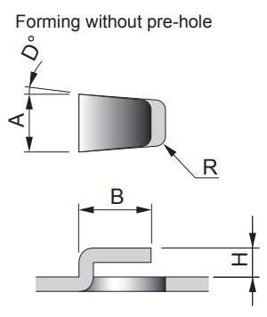 Forming without pre-hole
