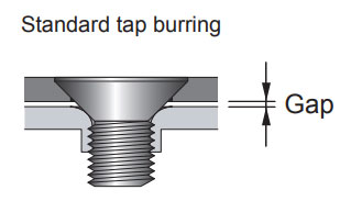 Standard tap burring