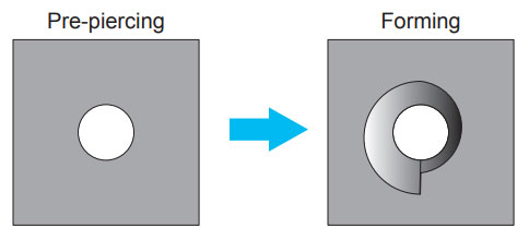 Pre-piercing → Forming