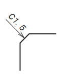 45 degs chamfering