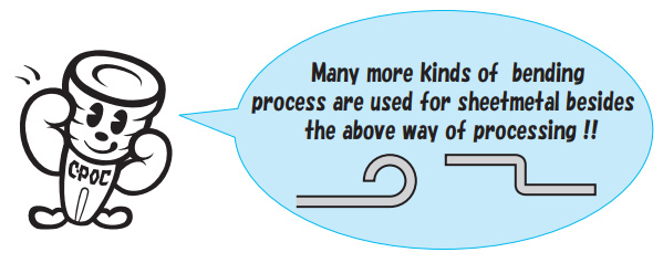 Many more kinds of bending process are used for sheetmetal besides the above way of processing !!