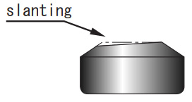 Fig.2 Die sharpened slantingly