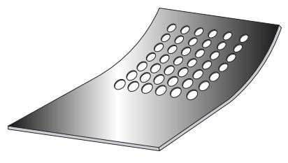 Fig.1 The sheetmetal distorted after punching