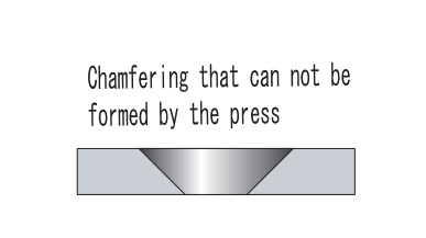 Fig.2-2 Chamfering that cat not be formed by the press