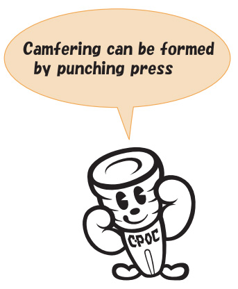 Camferina can be formed by punching press