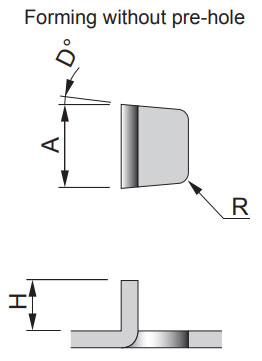 Forming without pre-hole