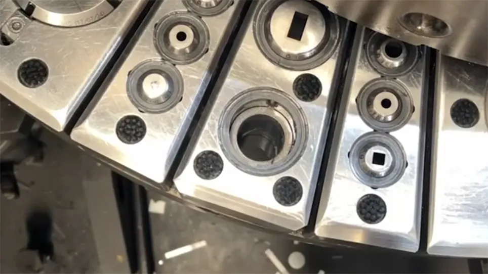 Installed on turret