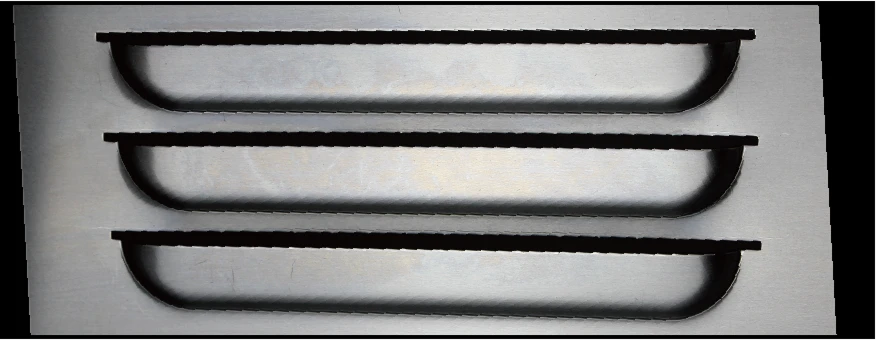 ルーバー金型で加工したもの