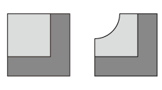 コーナー切欠き用