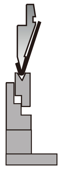 １工程目　鋭角曲げ