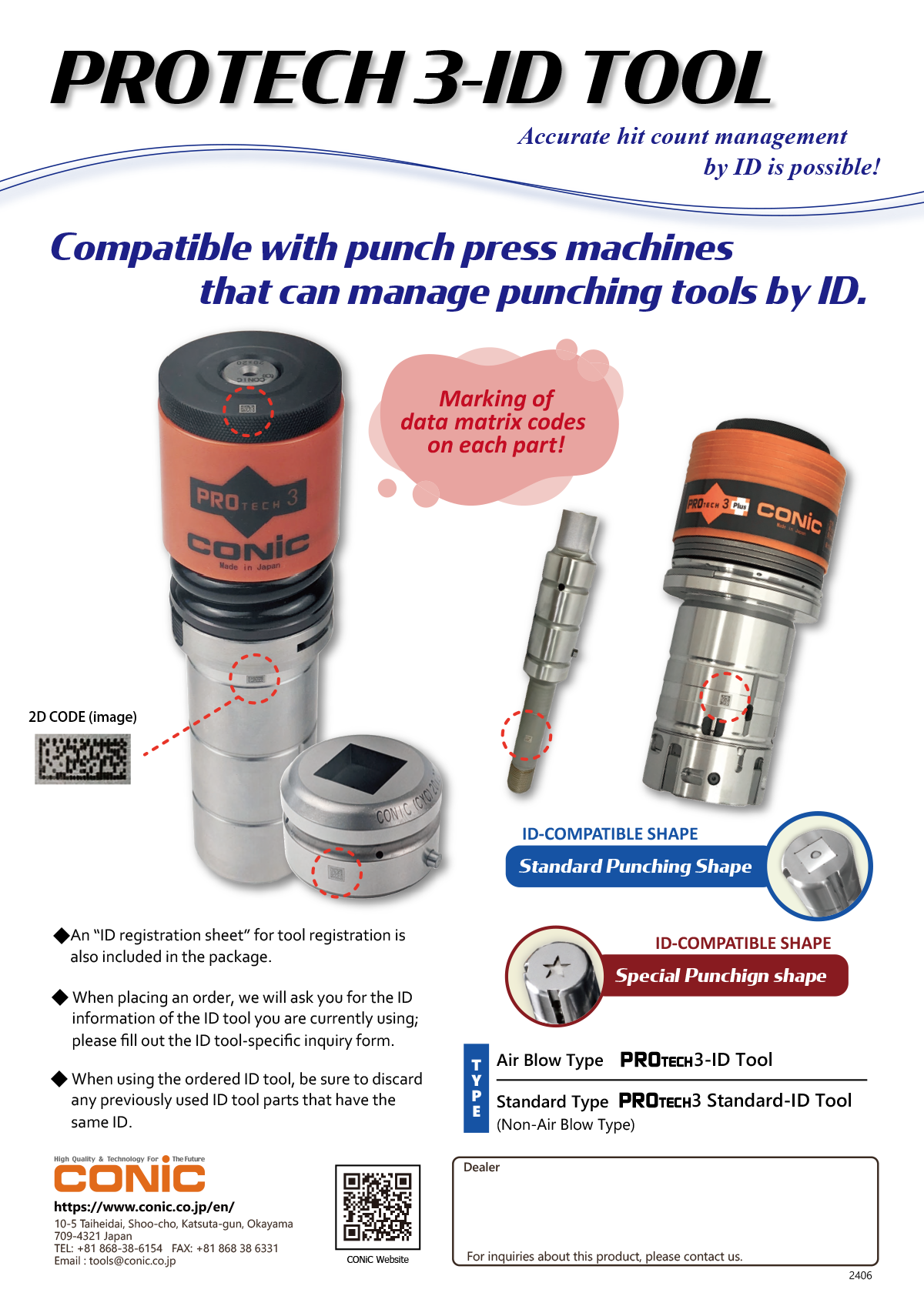 Manage tools by ID PROTECH3-ID TOOL