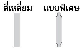 a) Rectangle / b) Special shape