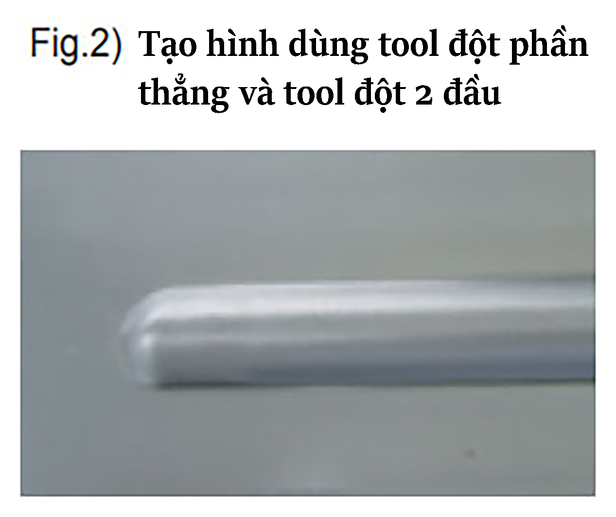 Fig.2) Formed by the linear type tooling and end face tooling.