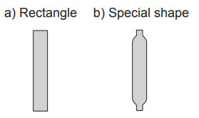 a) Rectangle / b) Special shape
